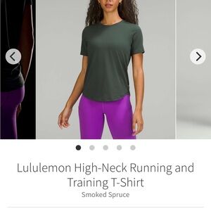 lululemon high neck running and training Tee